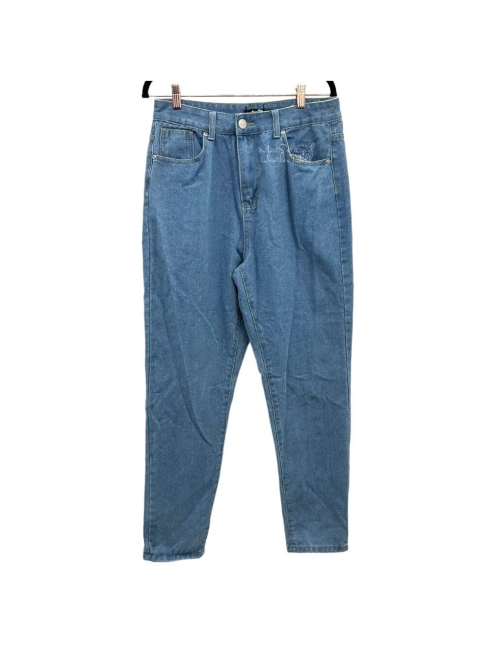 Boohoo Blue Light Blue Relaxed Fit Jeans Size 29